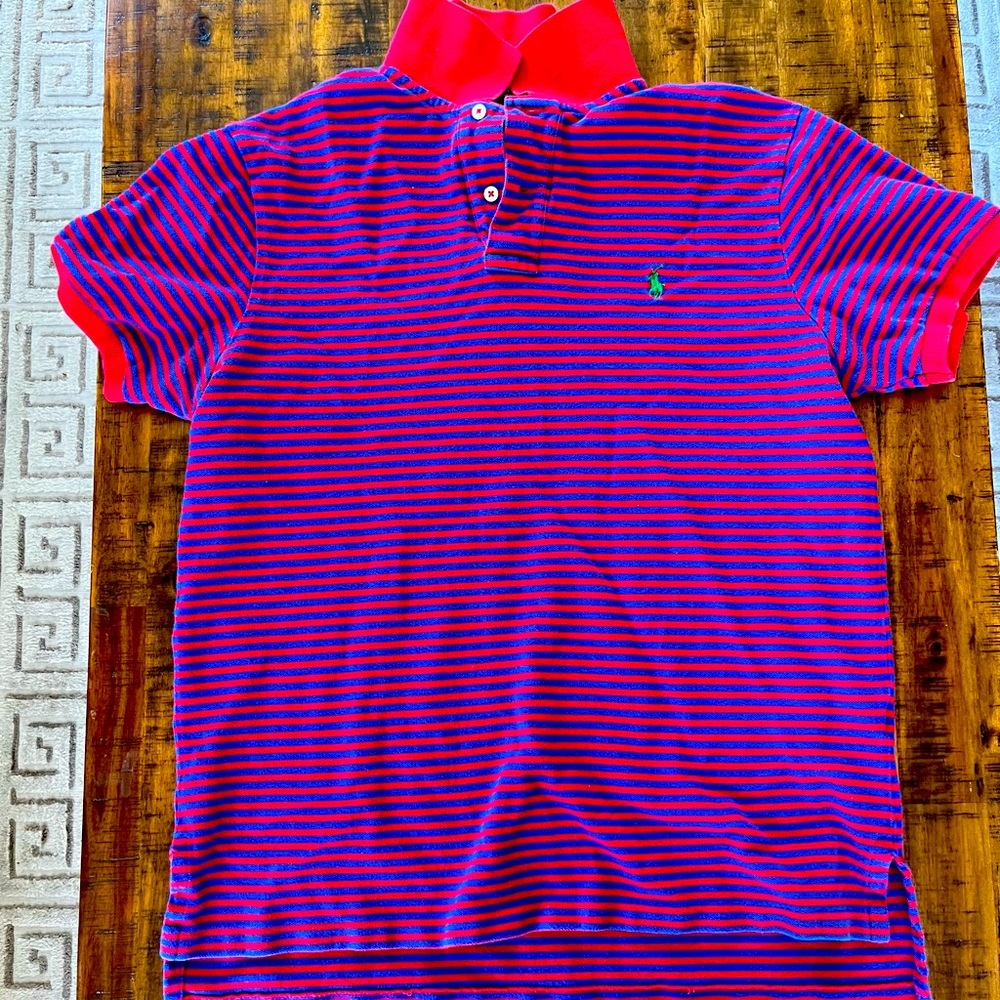 Ralph Lauren Polo - Large - Blue and Red Stripes